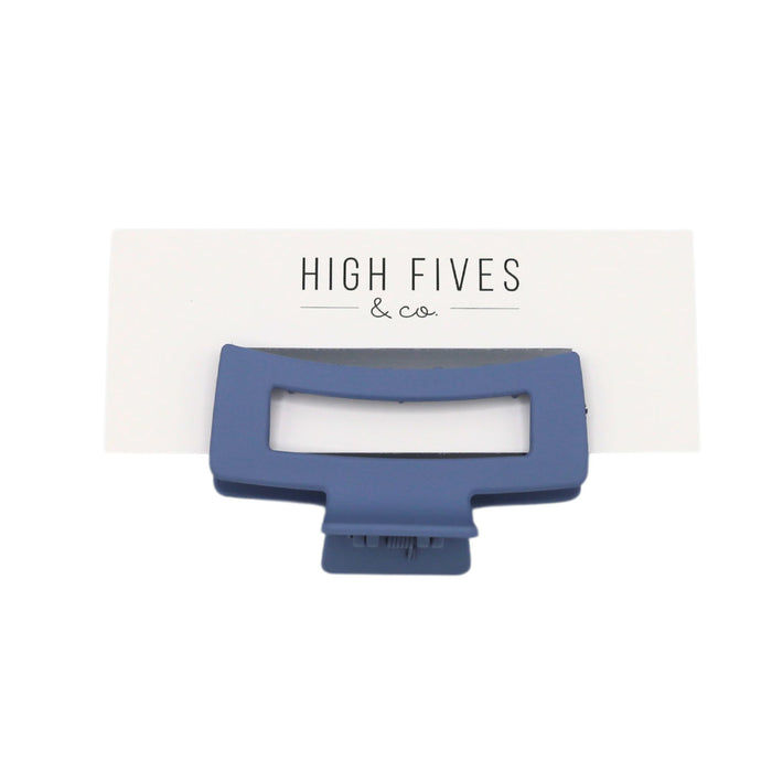 High Fives Women's Rectangle Claw Clip - Medium - Slate Blue
