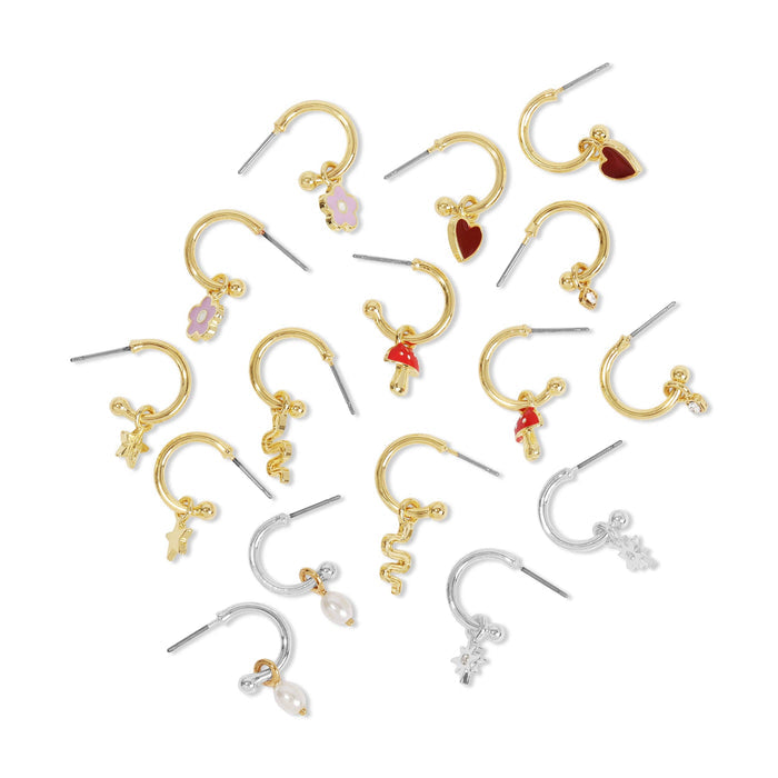 Hoops with Drop - Flower - FLOWER - Rebel Villa