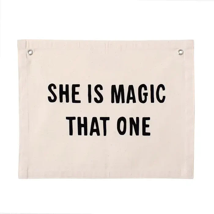 Imani and kids She is Magic Canvas Banner