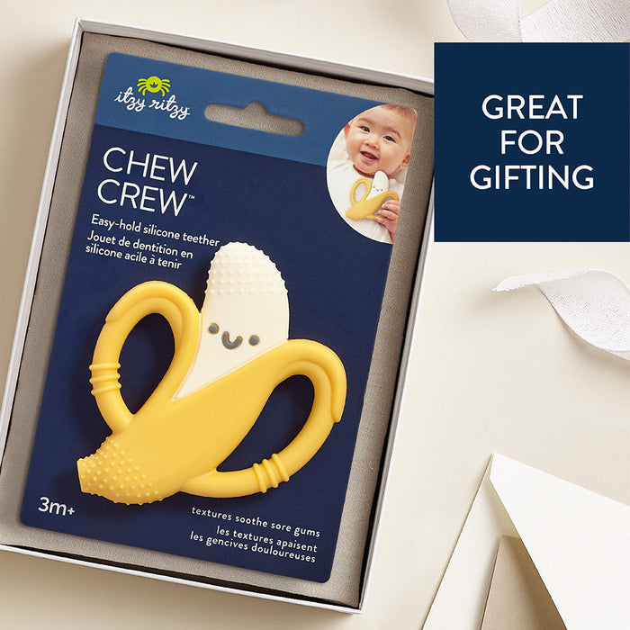Itzy Ritzy Chew Crew Silicone Handle Teether - Banana