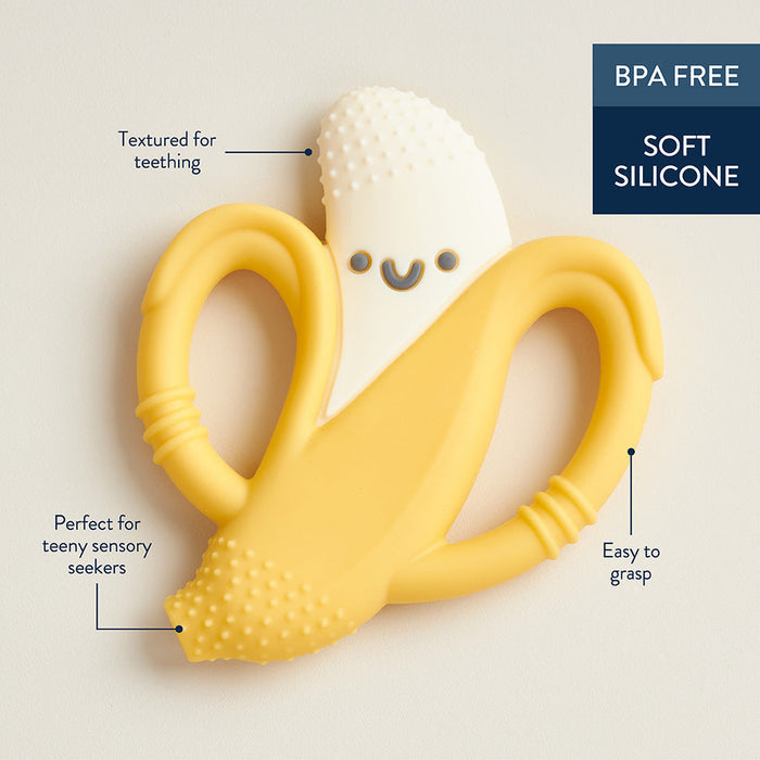Itzy Ritzy Chew Crew Silicone Handle Teether - Banana