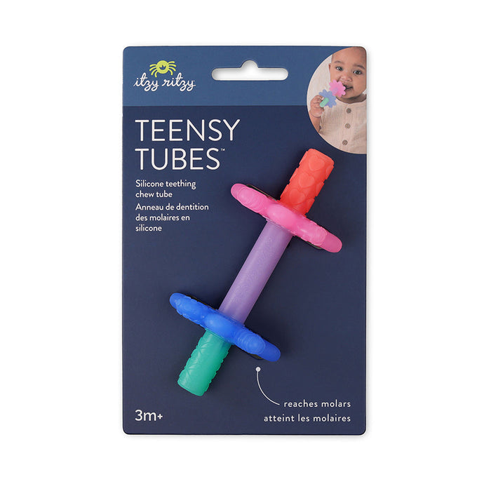 Itzy Ritzy Teensy Tube Teether - Pink Rainbow