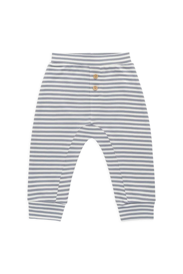 Jamie Kay Pima Cotton Wesley Pant - Narrow Stripe Dawn/Cloud