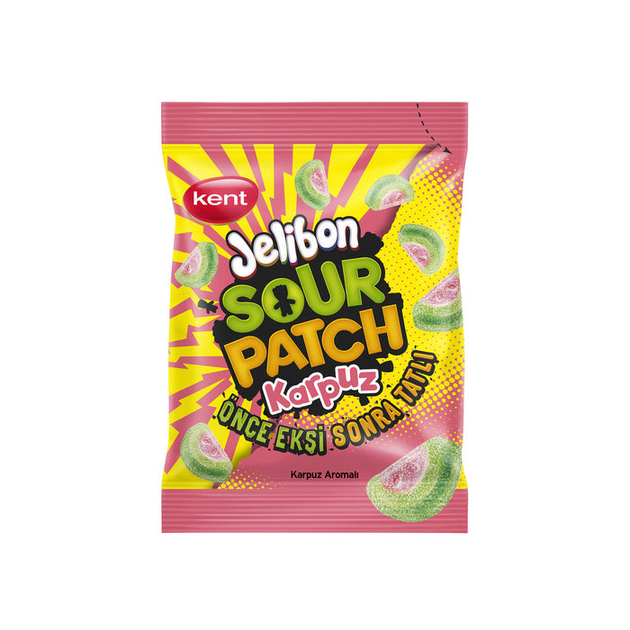 Jelibon Sourpatch Watermelon brings a sweet and tangy watermelon flavor with a soft, chewy texture that both kids and adults love.