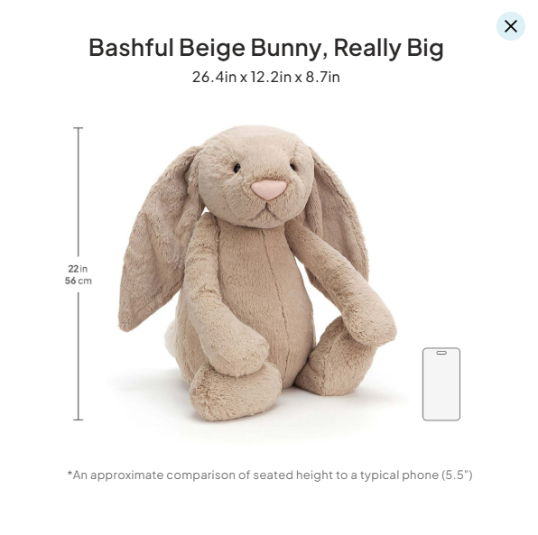 Jellycat Really Big Bashful Bunny