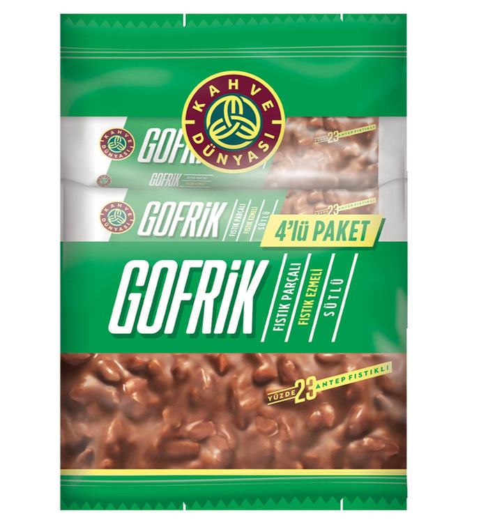 Kahve Dunyasi Milk Chocolate Pistachio Gofrik blends rich milk chocolate with creamy pistachio paste