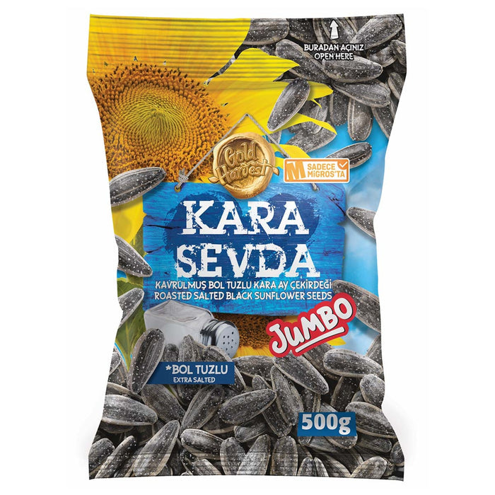 Kara Sevda Jumbo Sunflower Seeds bring the bold, roasted flavor of Türkiye’s favorite snack straight to your hands.