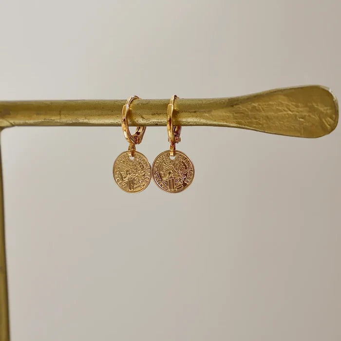 Katie Waltman Jewelry Petite Coin Huggie Earrings