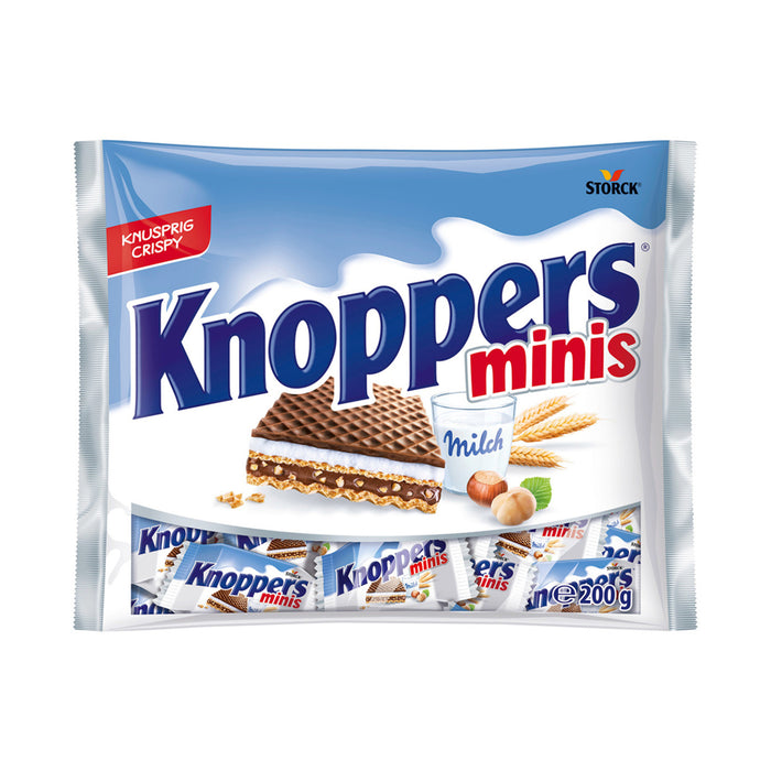 Knoppers Minis Wafers bring the perfect balance of crispy, creamy, and nutty flavors in a bite-sized treat.