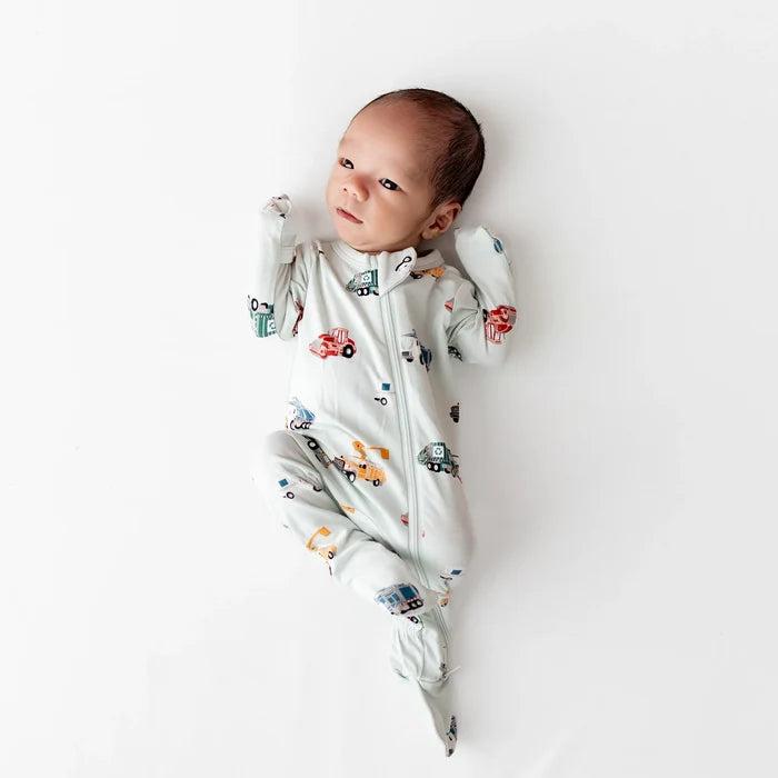 Kyte Baby Printed Zippered Footie - City Vehicles