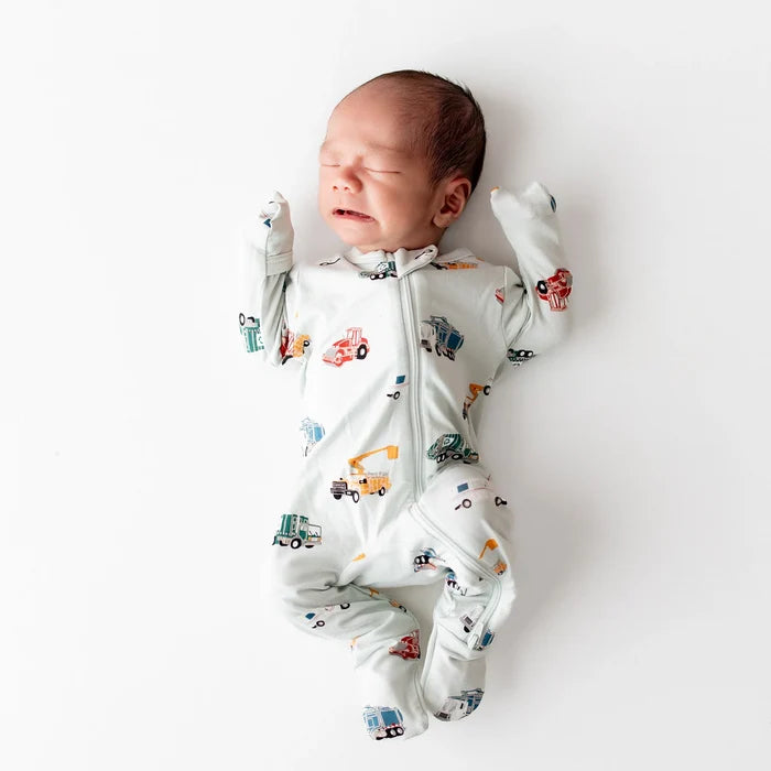 Kyte Baby Printed Zippered Footie - City Vehicles