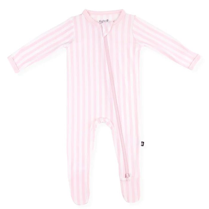 Kyte Baby Printed Zippered Footie - Small Sakura