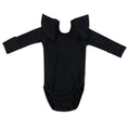 Kyte BABY Ribbed Long Sleeve Ruffle Leotard - Midnight