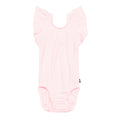 Kyte BABY Ribbed Sleeveless Ruffle Leotard - Sakura