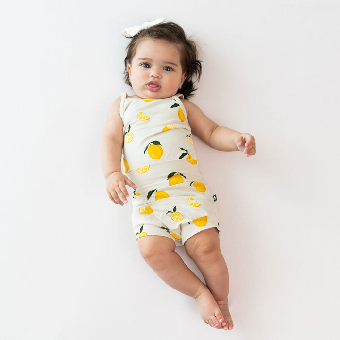 Kyte Baby Spaghetti Strap Leotard - Lemon