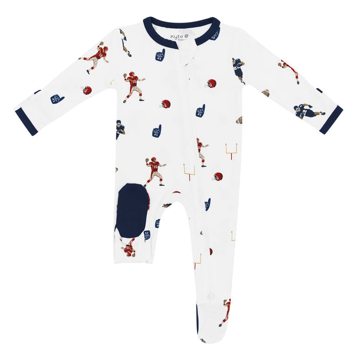 Kyte Baby Zippered Footie - Football