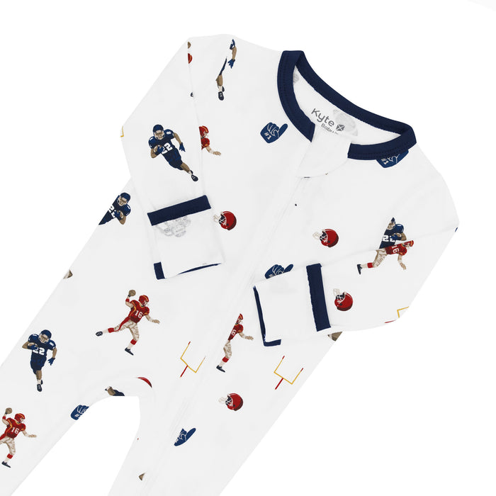 Kyte Baby Zippered Footie - Football