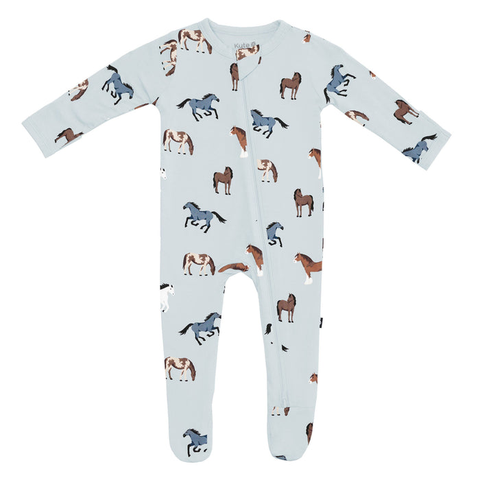 Kyte BABY Zippered Footie - Horse