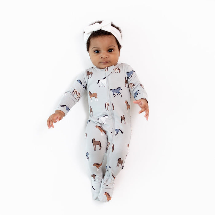 Kyte BABY Zippered Footie - Horse