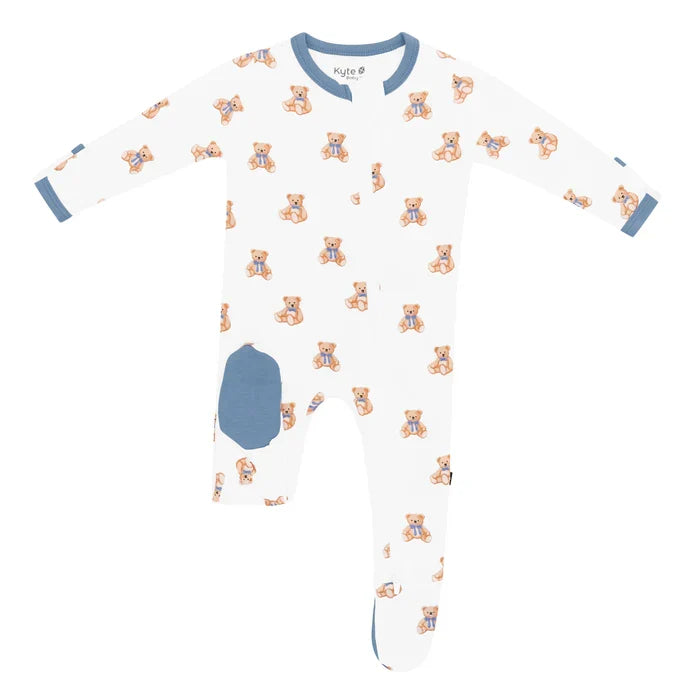 Kyte Baby Zippered Footie - Teddy