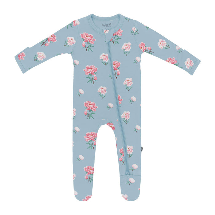 Kyte BABY Zippered Footie Pajama - Peony