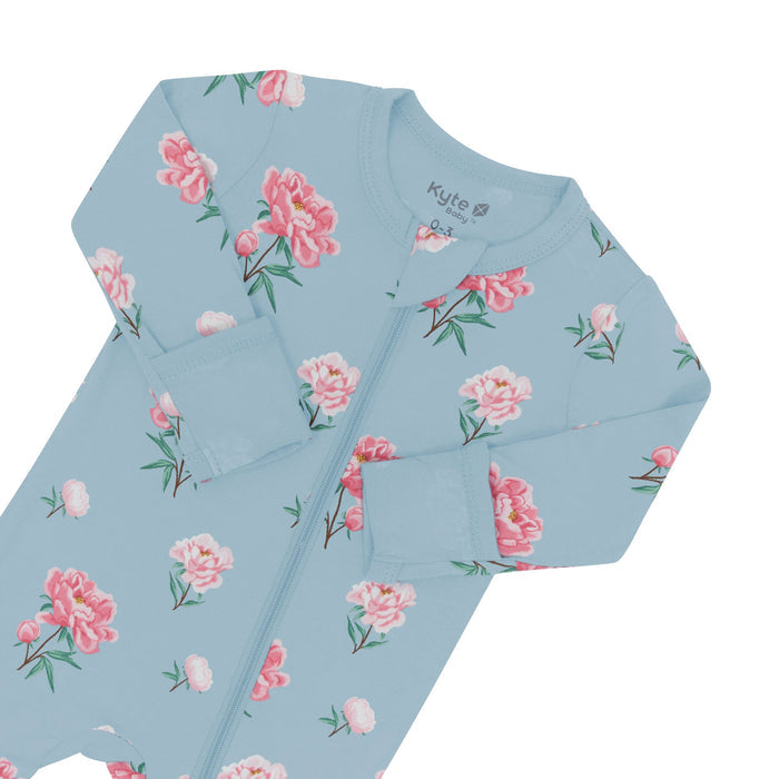 Kyte BABY Zippered Footie Pajama - Peony