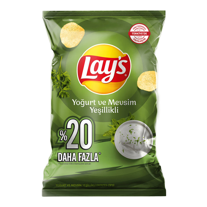 Bring a fresh twist to your snack time with Lay's Yogurt & Herbs Party Size Potato Chips.