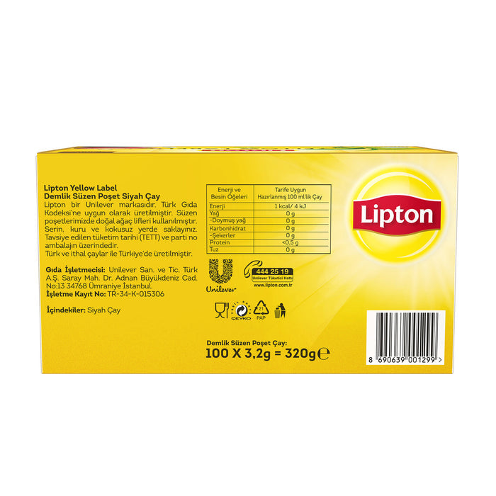 Lipton Teapot Tea Bag Yellow Label 100 Pieces