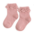 Little Stocking Co Blush Pink Lace Midi Sock