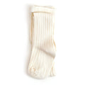 Little Stocking Co Ribbed Knit Tights - Ivory