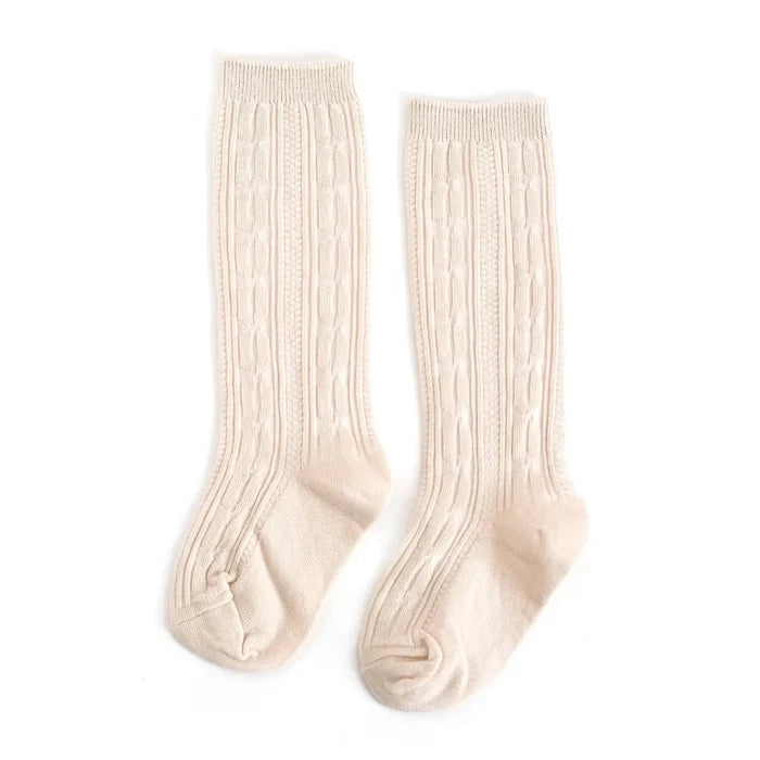 Little Stocking Co Vanilla Fancy Lace Top Knee High Socks