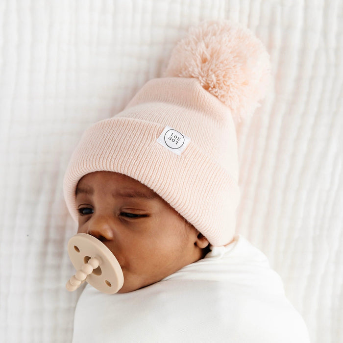 Lou Lou and Company Beanie with Pom - Blush Pink