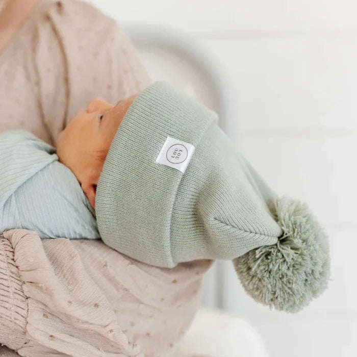 Lou Lou and Company Beanie With Pom - Pewter