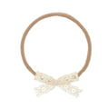 Lou Lou and Company Lace Bow Headband - Mini - Cream