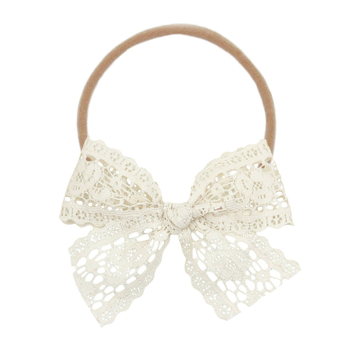 Lou Lou and Company Lace Bow Headband - Ivory