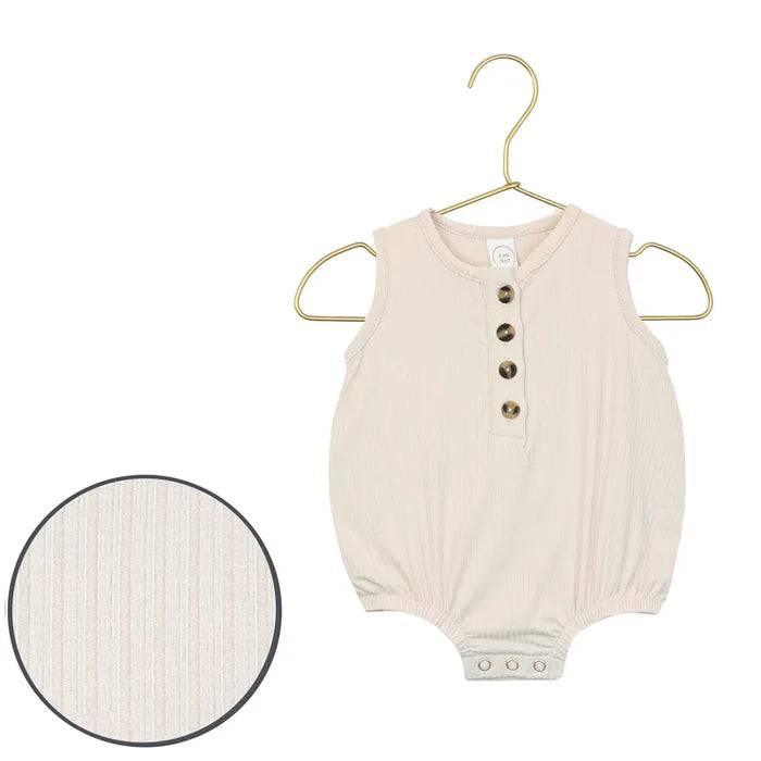 Lou Lou and Company Ribbed Bubble Romper - Cove