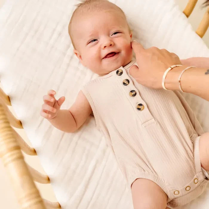 Lou Lou and Company Ribbed Bubble Romper - Cove