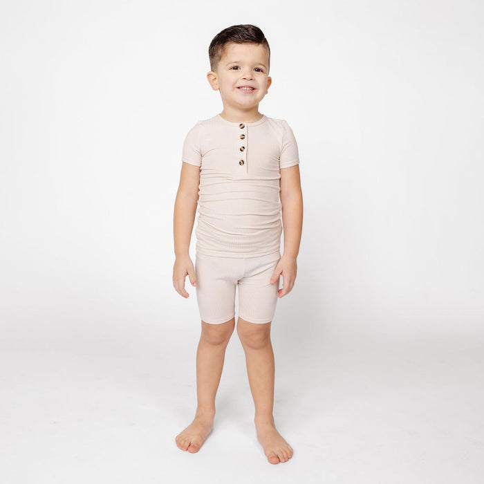 Lou Lou and Company Ribbed Shortie Set - Cove