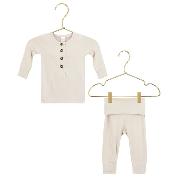 Lou Lou and Company Ribbed Top and Bottoms - Cove