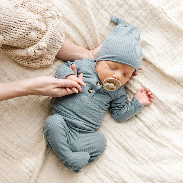 Newborn baby wearing Lou Lou and Company Ribbed Top and Bottoms - Ford