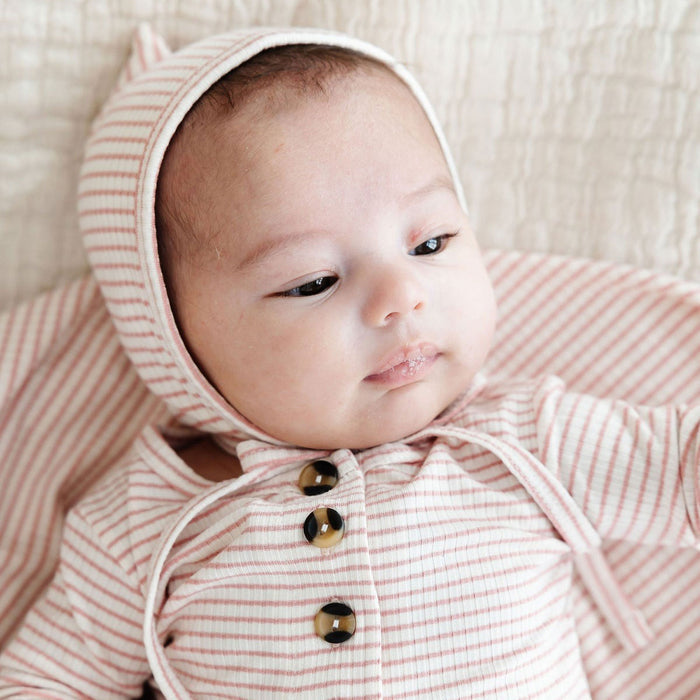 Baby wearing Lou Lou and Company Ribbed Top and Bottoms - Hannah