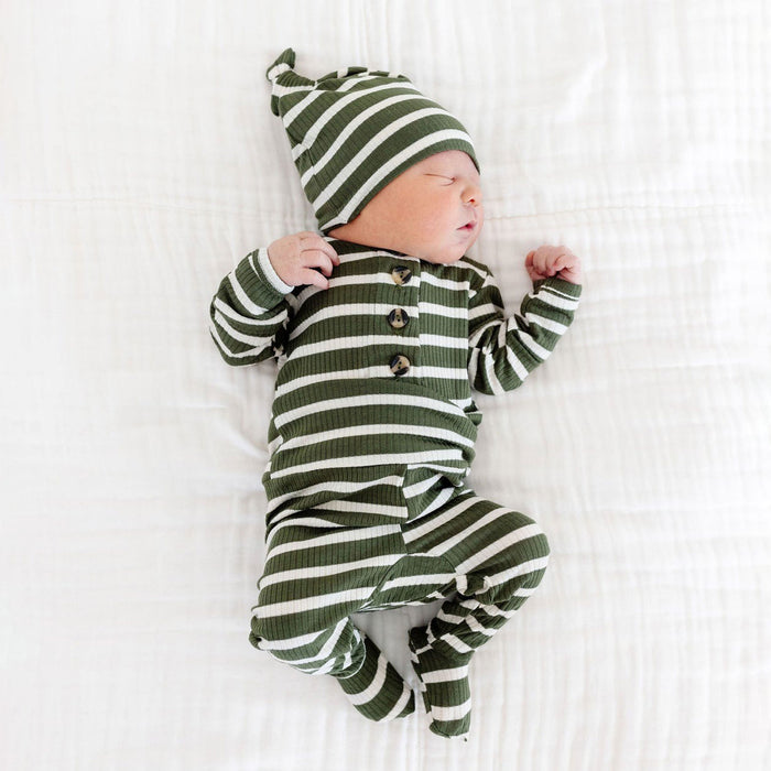 Baby wearing Lou Lou and Company Ribbed Top and Bottoms - Tyler