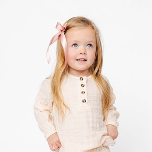 Lou Lou and Company Satin Bow 3 Pack: French Pink Sash Clips