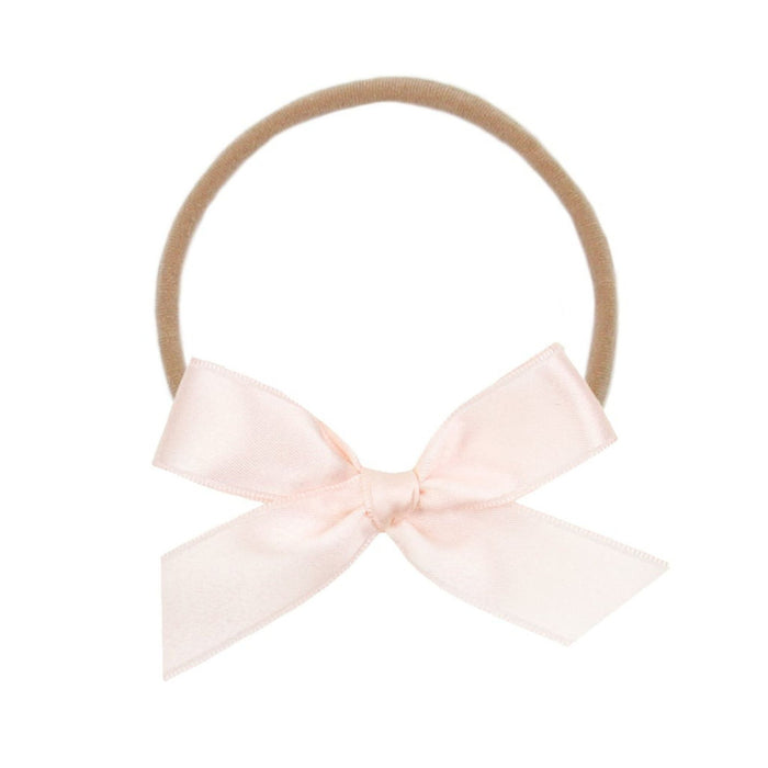 Lou Lou and Company Satin Bow Headband - Small - Blush