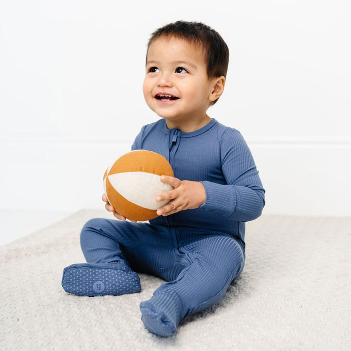 Lou Lou and Company Zipper Footie - Harrison Ribbed