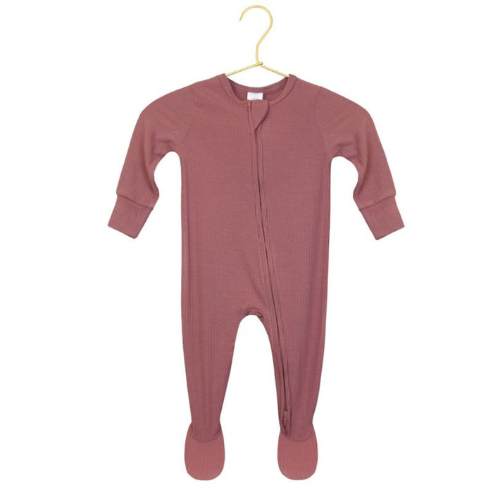 Lou Lou and Company Zipper Footie - Marjorie Ribbed