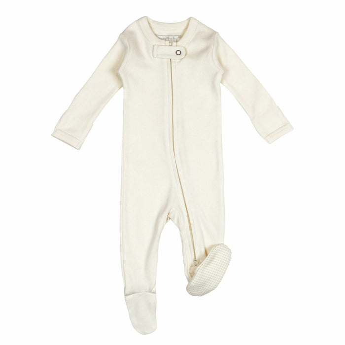 Lovedbaby Organic Zipper Footie - Buttercream