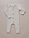Luna and Luca Classic Purl Knit Jumpsuit - White