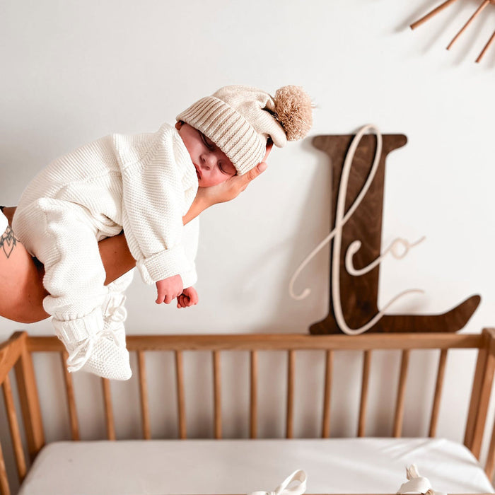 Luna and Luca Classic Purl Knit Jumpsuit - White