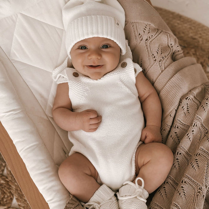 Luna and Luca Luca Novelty Knit Romper - White